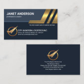 Gold Upwards Sky Lines Aviation Logistics Visitekaartje (Voorkant / Achterkant)