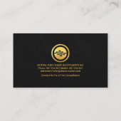 Gold Upwards Trend Share Black Grunge Visitekaartje (Achterkant)