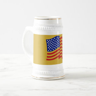 Gold US Flag Patriotic Beer Stein Bierpul