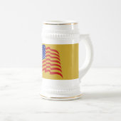Gold US Flag Patriotic Beer Stein Bierpul (Voorkant rechts)