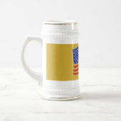 Gold US Flag Patriotic Beer Stein Bierpul (Links)