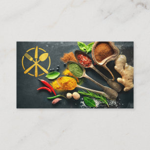 Gold Utensil Logo   Kruiden en specerijen   culina Visitekaartje