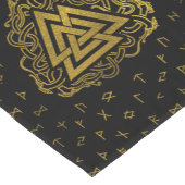 Gold Valknut Symbool op looppatroon Korte Tafelloper (Hoek)