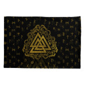 Gold Valknut Symbool op looppatroon Kussensloop (Achterkant)