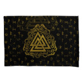 Gold Valknut Symbool op looppatroon Kussensloop (Voorkant)