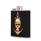Gold Vampire en Anchor Skull Heupfles (Links)