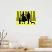 Gold van de atoomfamilie poster (Keuken)