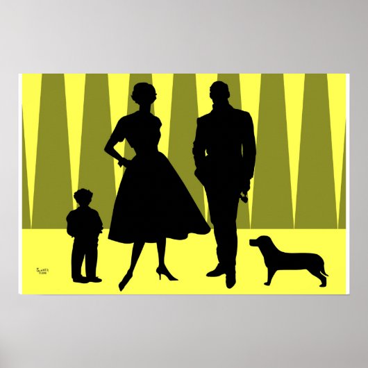Gold van de atoomfamilie poster (Voorkant)