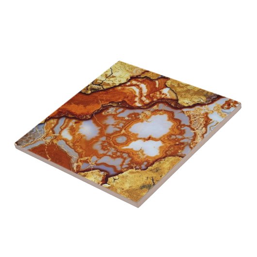 Gold Vein Agate Keramische Tegel Tegeltje (Zijkant)