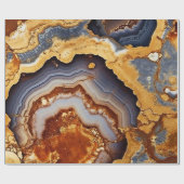 Gold Vein Agate Wrapping Paper Cadeaupapier (Vlak)