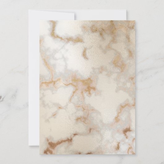 *~* Gold Vein Marble Artistic AR2 Wedding Kaart (Achterkant)