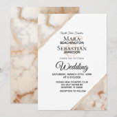 *~* Gold Vein Marble Artistic AR2 Wedding Kaart (Voorkant / Achterkant)