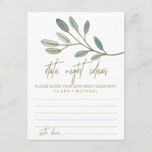 Gold Veined Eucalyptus Date Night Ideous Kaarten