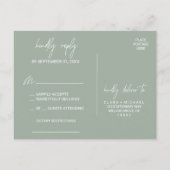 Gold Veined Eucalyptus Dieetgebonden Beperking RSV Uitnodiging Briefkaart (Achterkant)