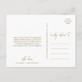 Gold Veined Eucalyptus Hartelijk dank Briefkaart (Achterkant)