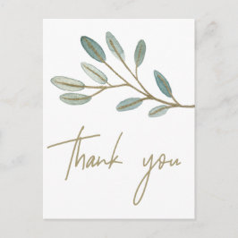 Gold Veined Eucalyptus Hartelijk dank Briefkaart