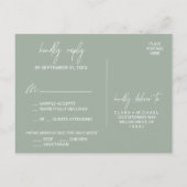 Gold Veined Eucalyptus Menu Keuze uit RSVP-Briefka (Achterkant)