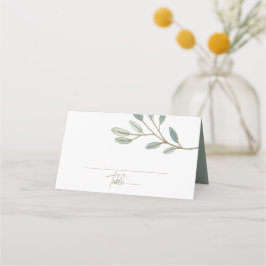 Gold Veined Eucalyptus Weddenschap Plaatskaartje