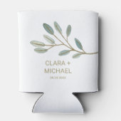 Gold Veined Eucalyptus Wedding Favor Blikjeskoeler (Achterkant)