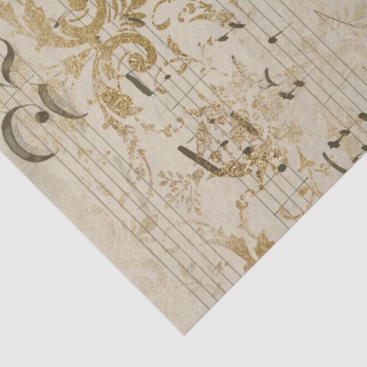  Gold-vel muziekpapier Tissuepapier (Detail)
