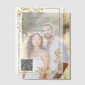Gold Vellum Baby shower Uitnodiging met QR-code (Offset (Koppel))