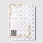 Gold Vellum Baby shower Uitnodiging met QR-code (Offset (Uitnodiging))