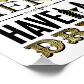  Gold VERBOD VERSTREKT HIER Teken afdrukken Poster (Hoek)