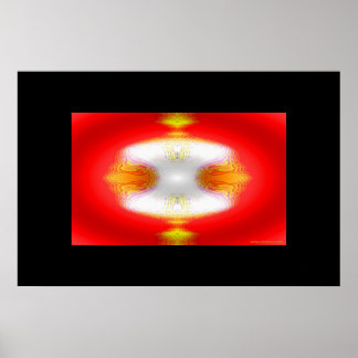 Gold-verfijning op rood poster