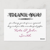 GOLD Verfraaide Foto Dank u kaart sjabloon (Achterkant)