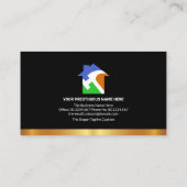 Gold Vertical Construction Handyman Tool Stripes Visitekaartje (Achterkant)