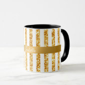 Gold Vertical Glitter Boho Stripes Collectie Mok (Voorkant rechts)