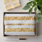 Gold Vertical Glitter Boho Stripes Collectie Tissuepapier (Geschenk)