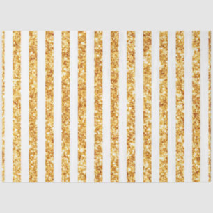 Gold Vertical Glitter Boho Stripes Collectie Tissuepapier