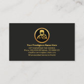 Gold Vertical Taxi Signage Lines Visitekaartje (Achterkant)