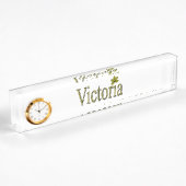 Gold Victoria Name Logo, Naambordje