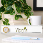 Gold Victoria Name Logo, Naambordje