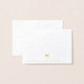   Gold Vierige RSVP Folie Kaart (Met envelop)