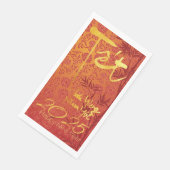 Gold Vietnamees Têt, aangepast jaar GPT Servet (Hoek)