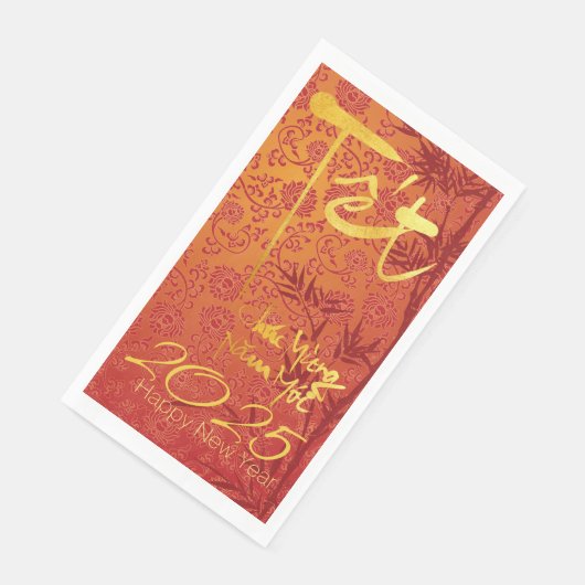 Gold Vietnamees Têt, aangepast jaar GPT Servet (Hoek)