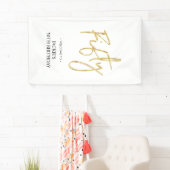 Gold Vijftig | 50e Welkomstbanner van de Birthday  Spandoek (Insitu)