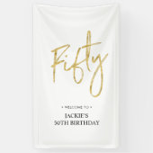 Gold Vijftig | 50e Welkomstbanner van de Birthday Spandoek (Verticaal)