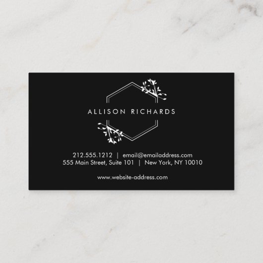 Gold Vine en Leaf Embleem Visitekaartje (Achterkant)