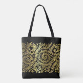 Gold Vine Patroon op elke kleur Tote Bag (Achterkant)