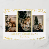 Gold Vines 3 Foto Folie Vakantie Kaart (Voorkant)