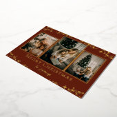 Gold Vines 3 Foto Folie Vakantie Kaart (Gedraaid)