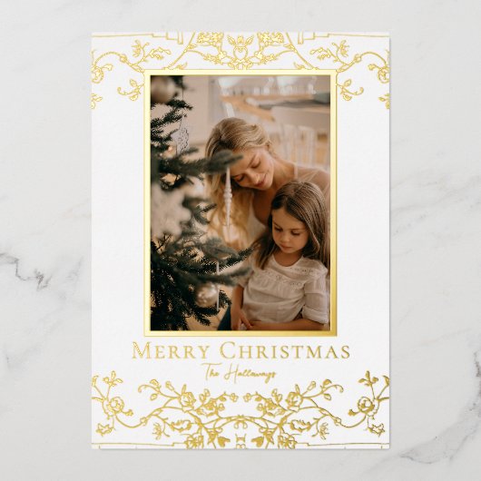 Gold Vines Een grote foto Folie vakantie Kaart (Voorkant)