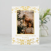 Gold Vines Een grote foto Folie vakantie Kaart (Staand Voorkant)