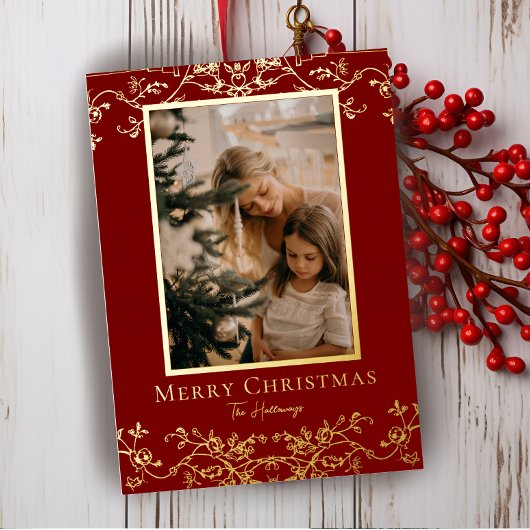 Gold Vines Een grote foto Folie vakantie Kaart