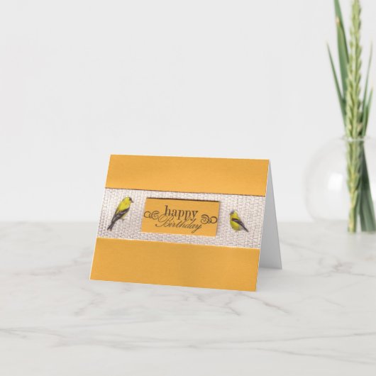 Gold-vinnen - Birthday-kaart Kaart (Voorkant)