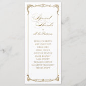 Gold Vintage Frame Classic Script Special Thanks Menu (Voorkant)